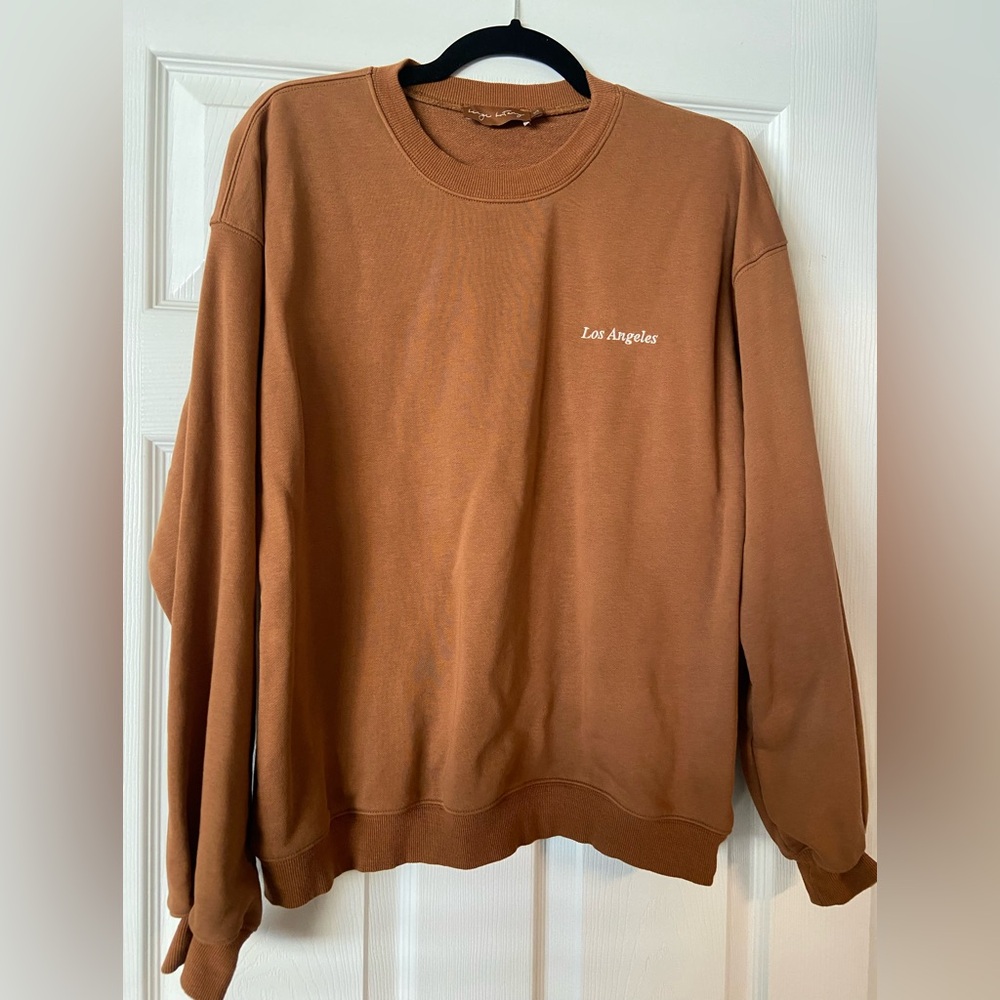 Grey Bandit Los Angeles Crewneck sweatshirt in caramel NWOT